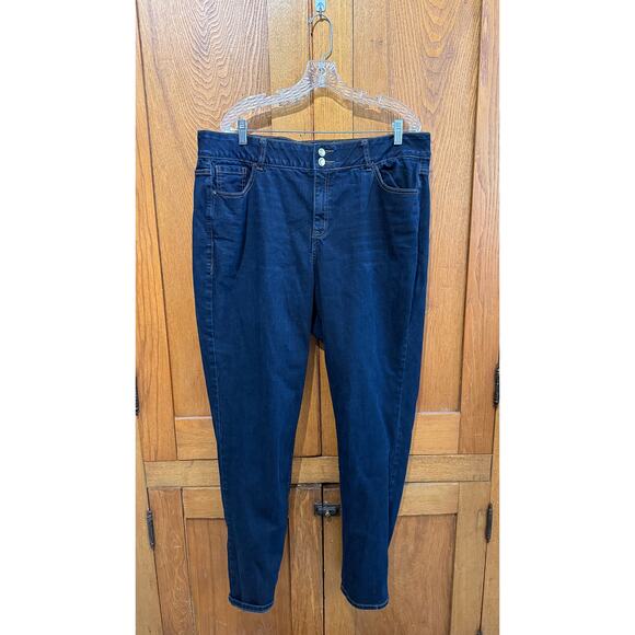 Lane Bryant Straight Dark Wash Jeans - Women's 20 Plus Size - Picture 1 of 5